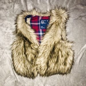 American Eagle fur vest